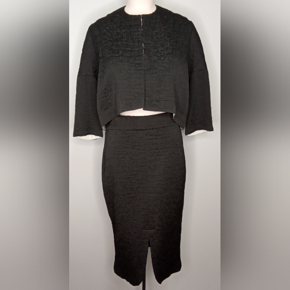 Zero + Maria Cornejo cardigan and skirt set